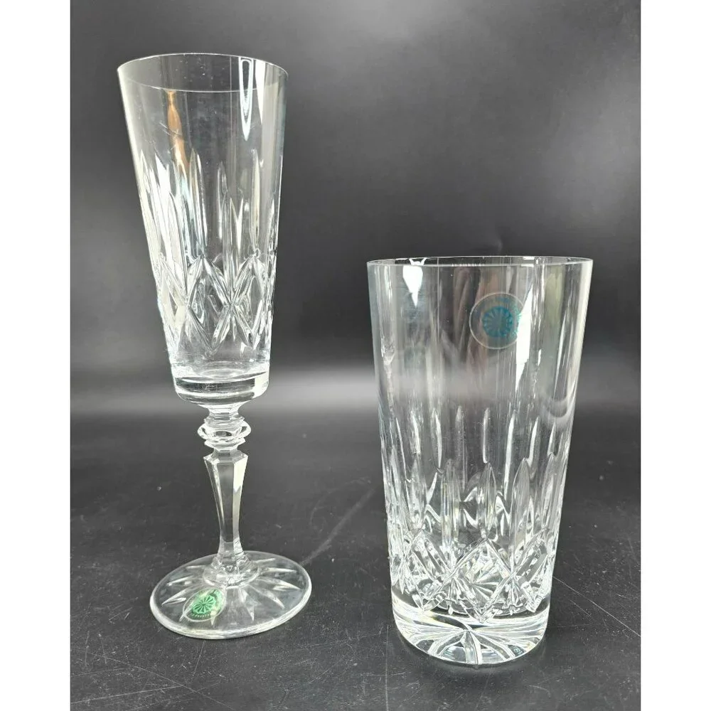 Galway Irish Crystal Assorted Glassware Set Of 4 Champagne High Low Ball DH1372